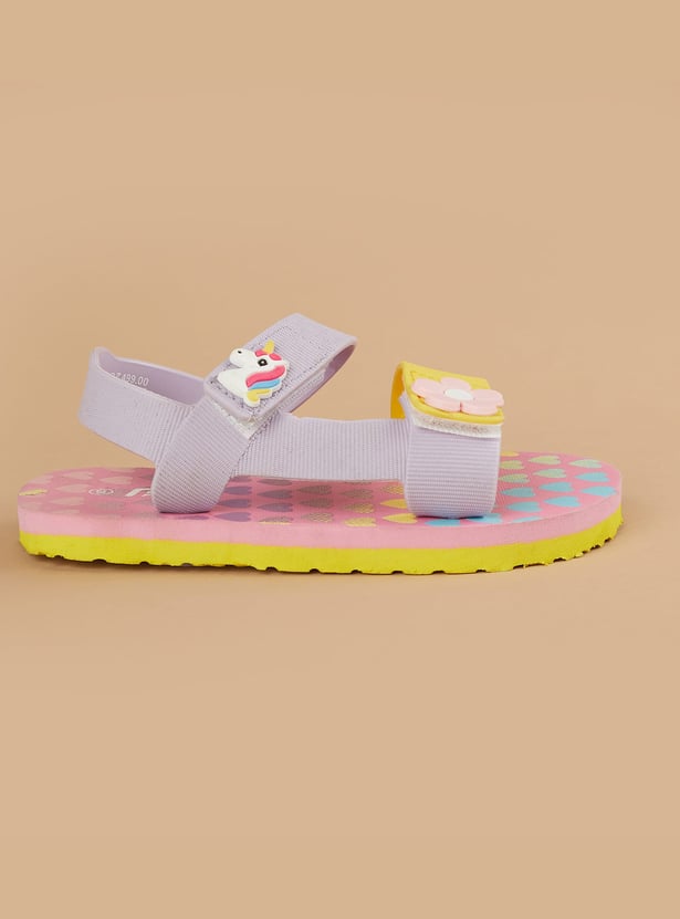 FAME FOREVER Girls Jibit Charm Sandals