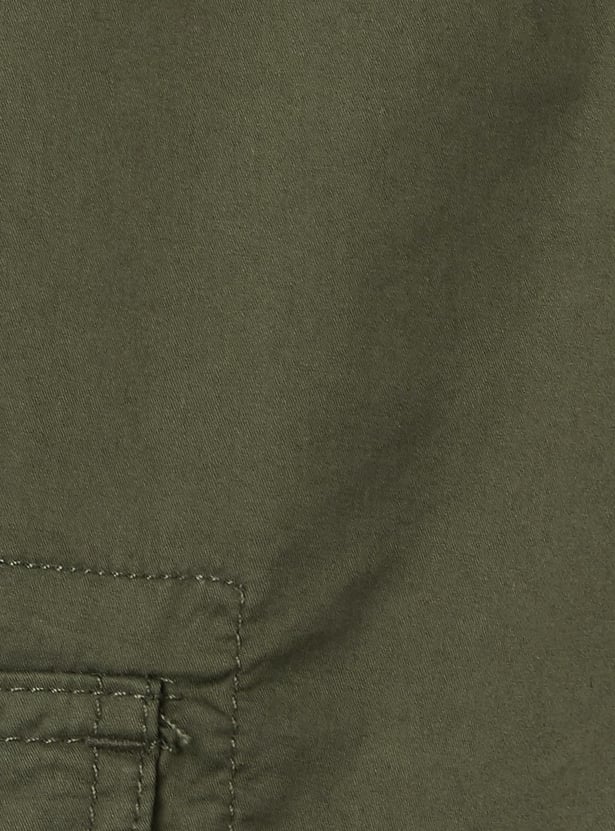 US POLO ASSN KIDS Boys Solid Cargo Trousers