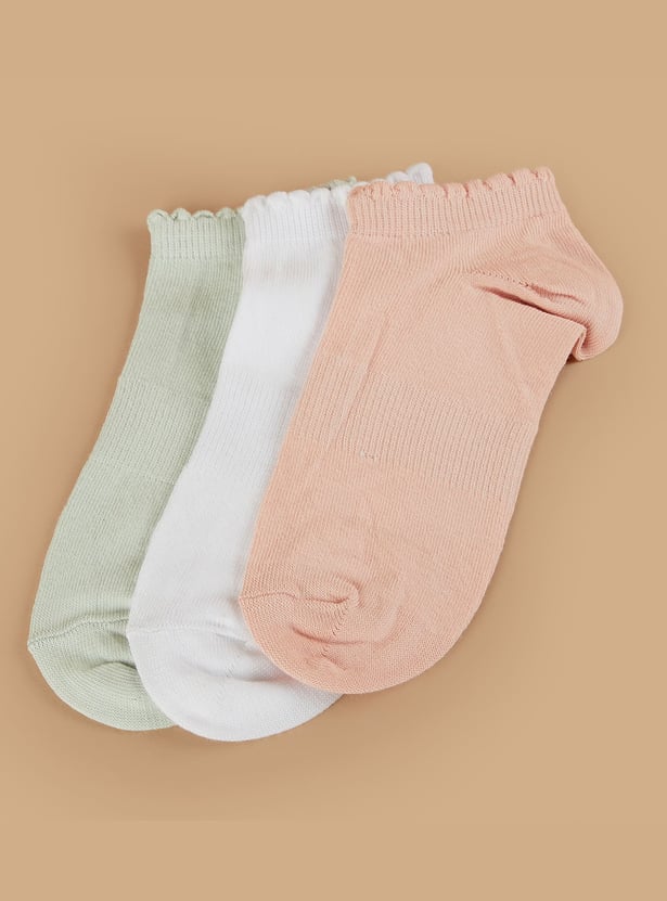 GINGER Knitted Ankle-Length Socks - Pack of 3
