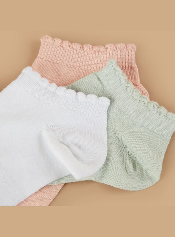 GINGER Knitted Ankle-Length Socks - Pack of 3