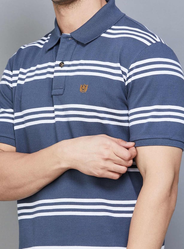 FAHRENHEIT Striped Polo T-shirt
