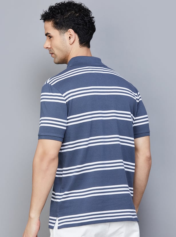 FAHRENHEIT Striped Polo T-shirt