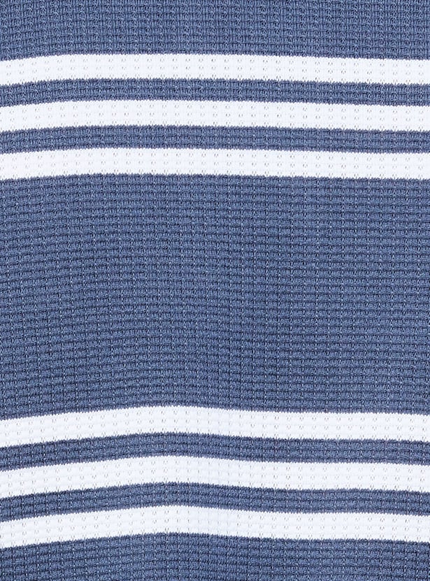 FAHRENHEIT Striped Polo T-shirt