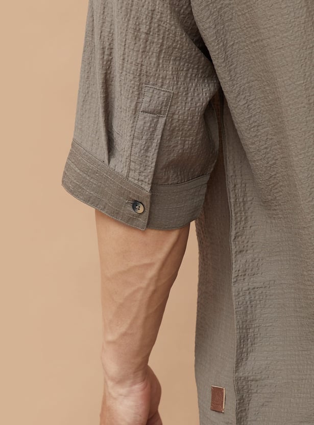 CODE UNWIND Textured Relaxed Fit Shirt