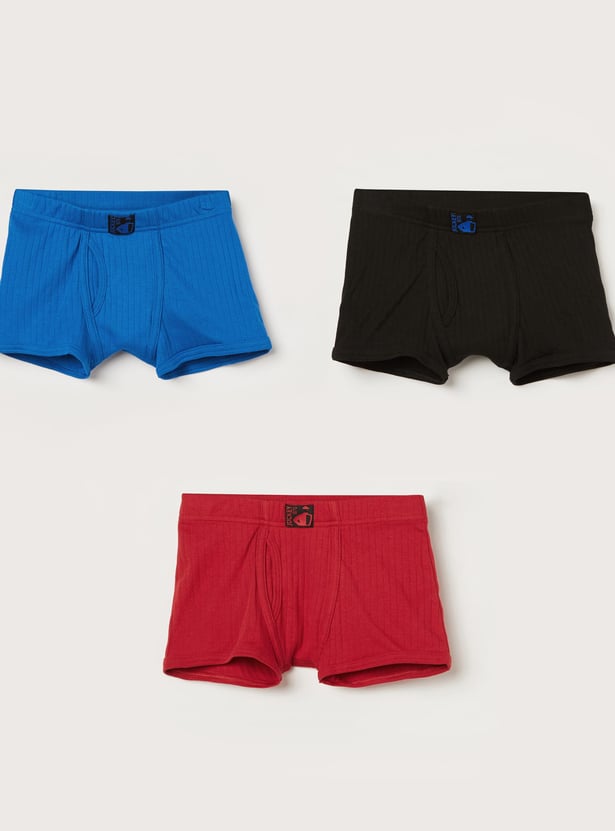 JOCKEY Boys Striped Trunks - Pack of 3