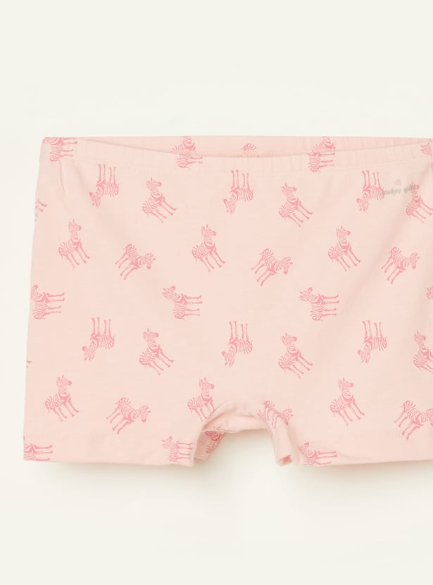 JOCKEY Girls Printed Shorts - Pack of 2
