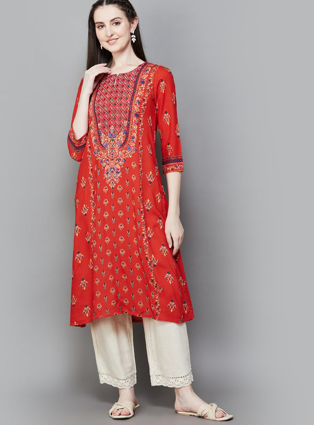 BIBA Printed Straight Kurta