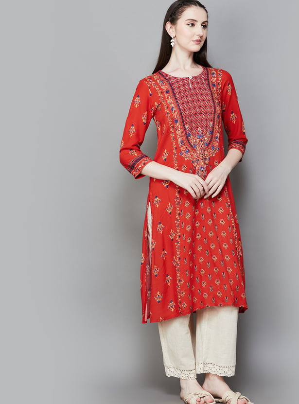 BIBA Printed Straight Kurta