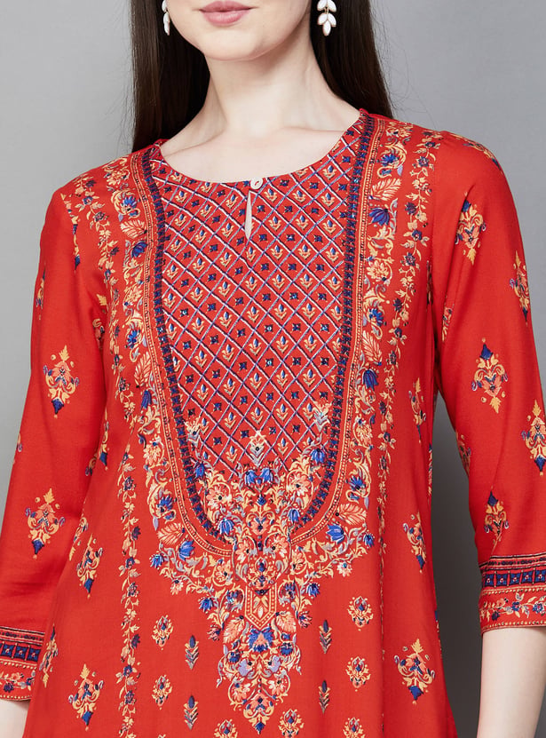 BIBA Printed Straight Kurta