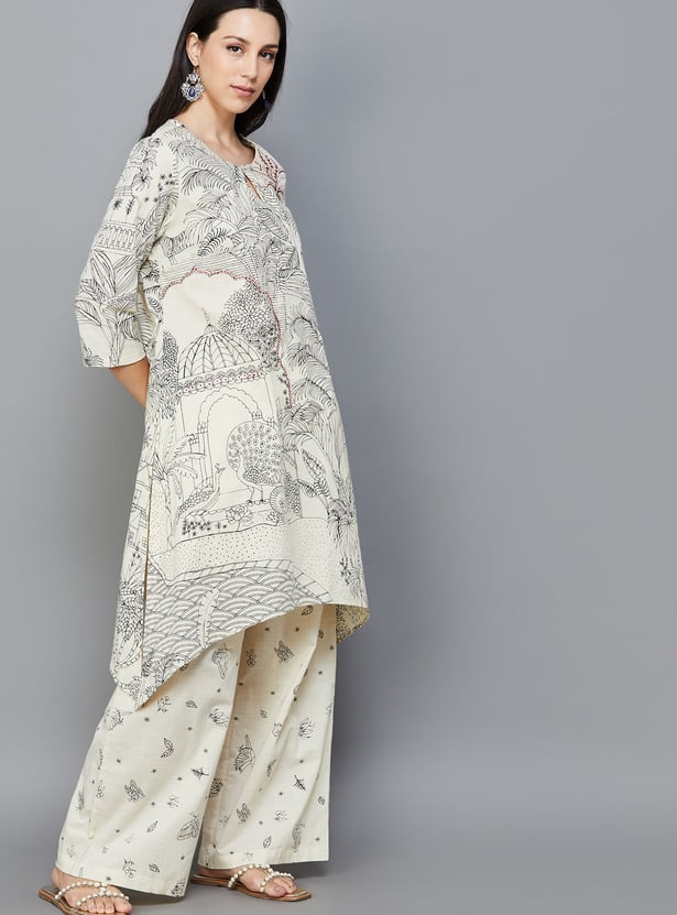 BIBA Printed A-line Kurta Set