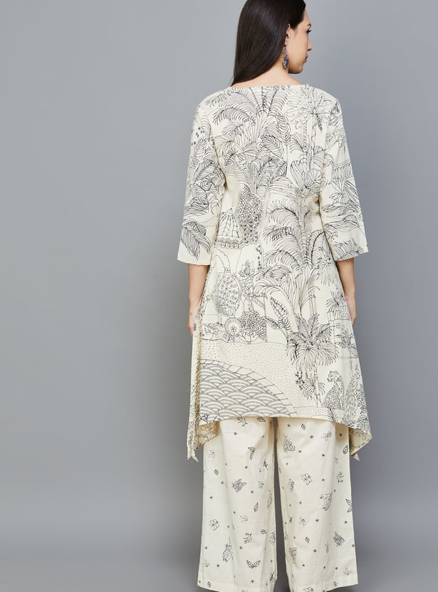BIBA Printed A-line Kurta Set