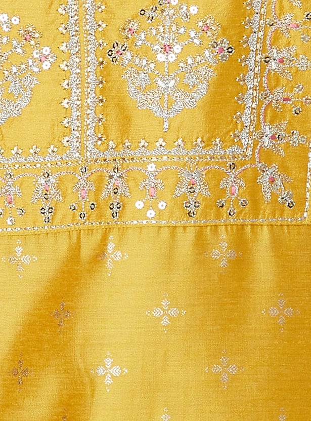 MELANGE Foil Print Straight Kurta
