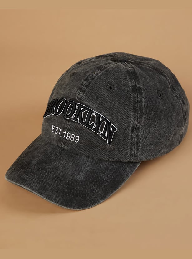 FAME FOREVER Typographic Embroidered Baseball Cap