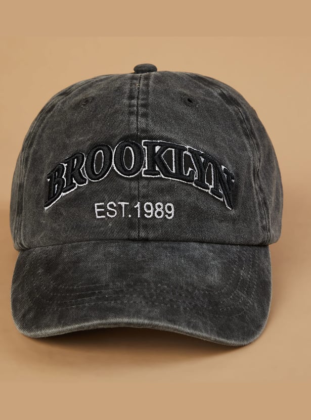 FAME FOREVER Typographic Embroidered Baseball Cap