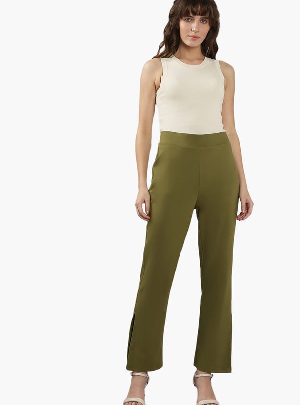 VERO MODA Solid Bootcut Trousers