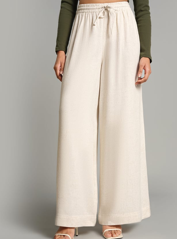 AND Solid Wide Leg Trousers