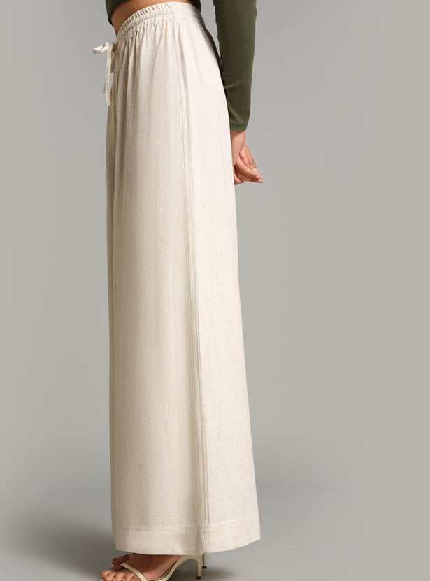 AND Solid Wide Leg Trousers