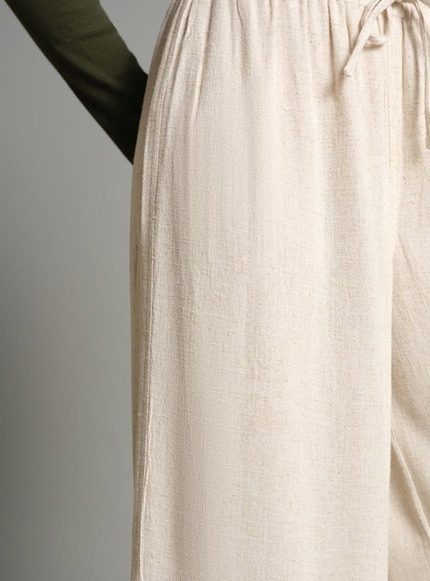 AND Solid Wide Leg Trousers