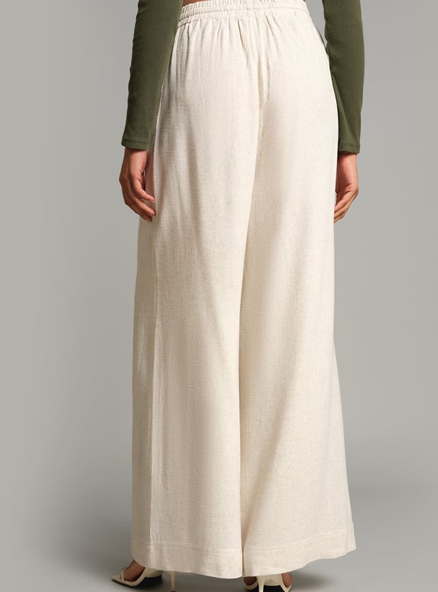 AND Solid Wide Leg Trousers