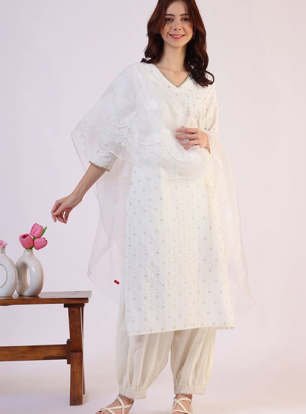 W Floral Printed Dupatta