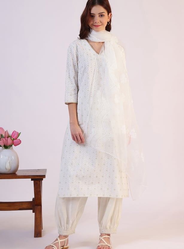 W Floral Printed Dupatta