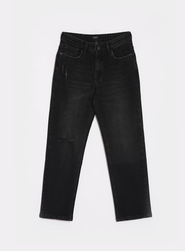 ALLEN SOLLY Boys Washed Slim Fit Jeans