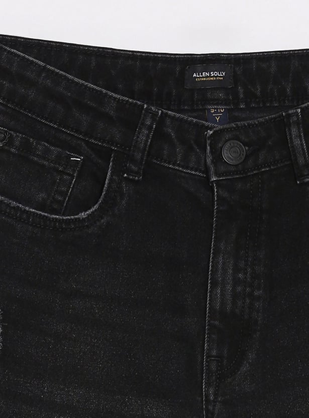 ALLEN SOLLY Boys Washed Slim Fit Jeans