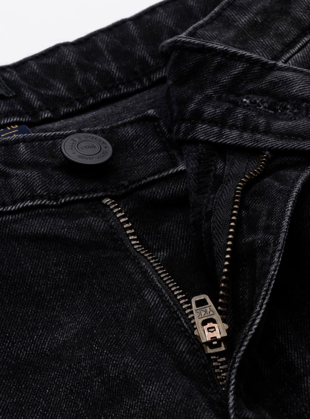 ALLEN SOLLY Boys Washed Slim Fit Jeans