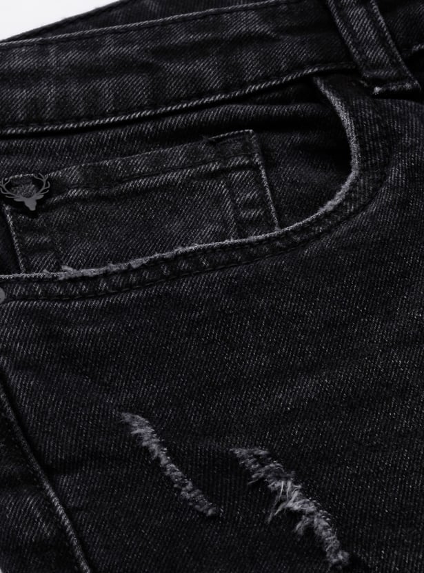 ALLEN SOLLY Boys Washed Slim Fit Jeans