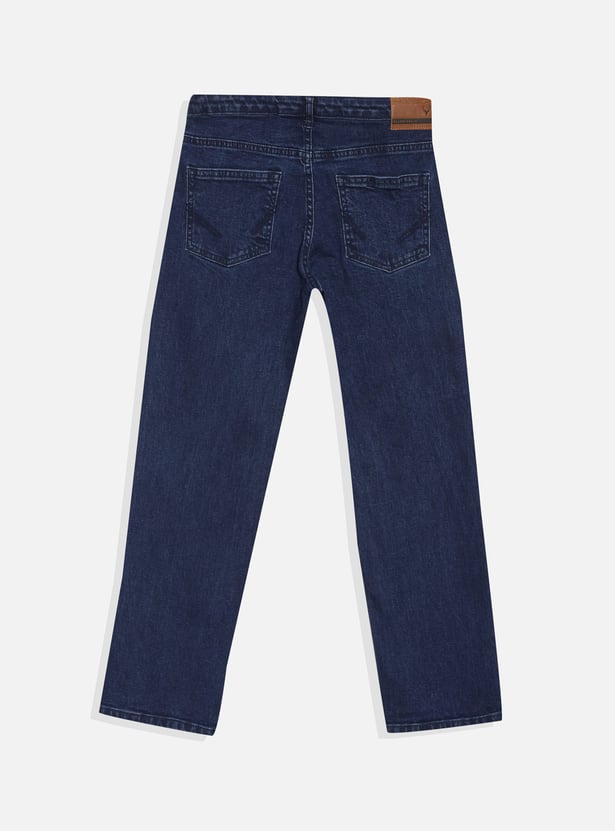 ALLEN SOLLY Boys Darkwashed Regular Fit Jeans