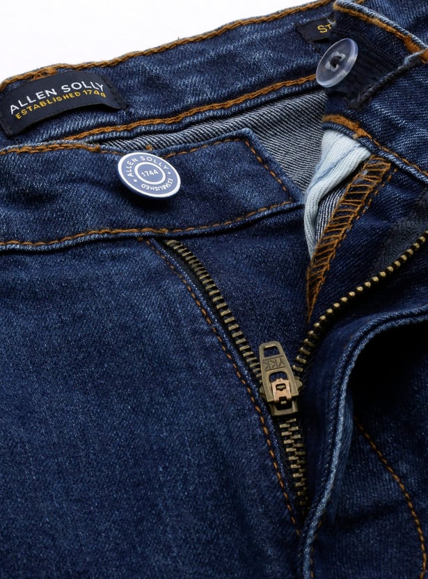 ALLEN SOLLY Boys Darkwashed Regular Fit Jeans