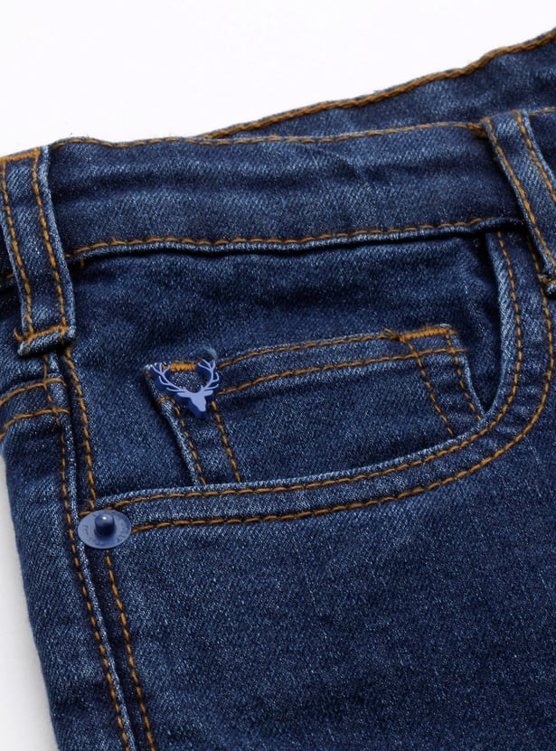 ALLEN SOLLY Boys Darkwashed Regular Fit Jeans