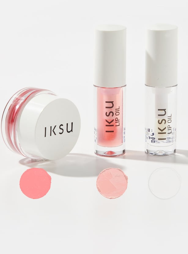 IKSU Lush Lips Mini Lip Oil and Lip Scrub Combo