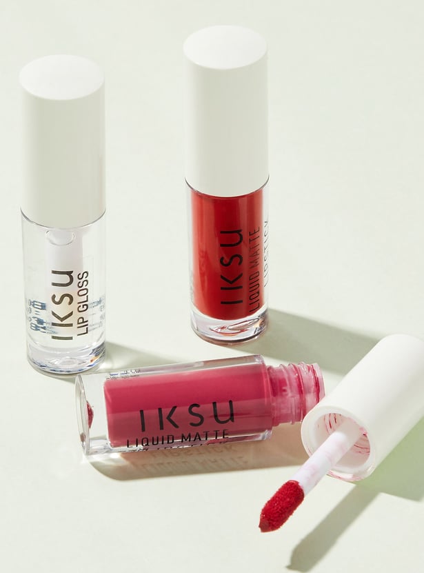 IKSU Ruby Glow Mini Liquid Matte Lipgloss Combo - 1.6ml each
