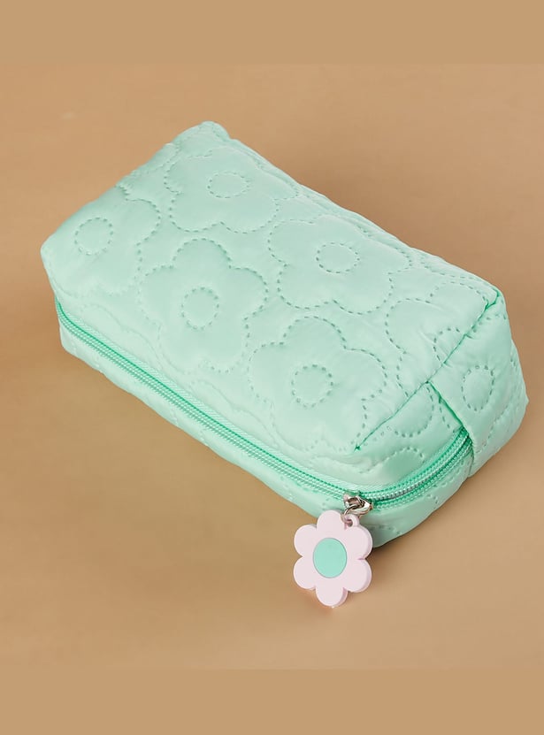 FAME FOREVER Floral Quilted Vanity Pouch