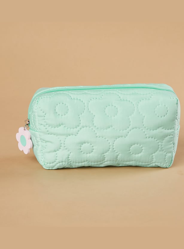 FAME FOREVER Floral Quilted Vanity Pouch