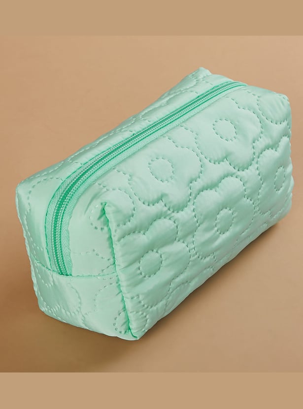 FAME FOREVER Floral Quilted Vanity Pouch