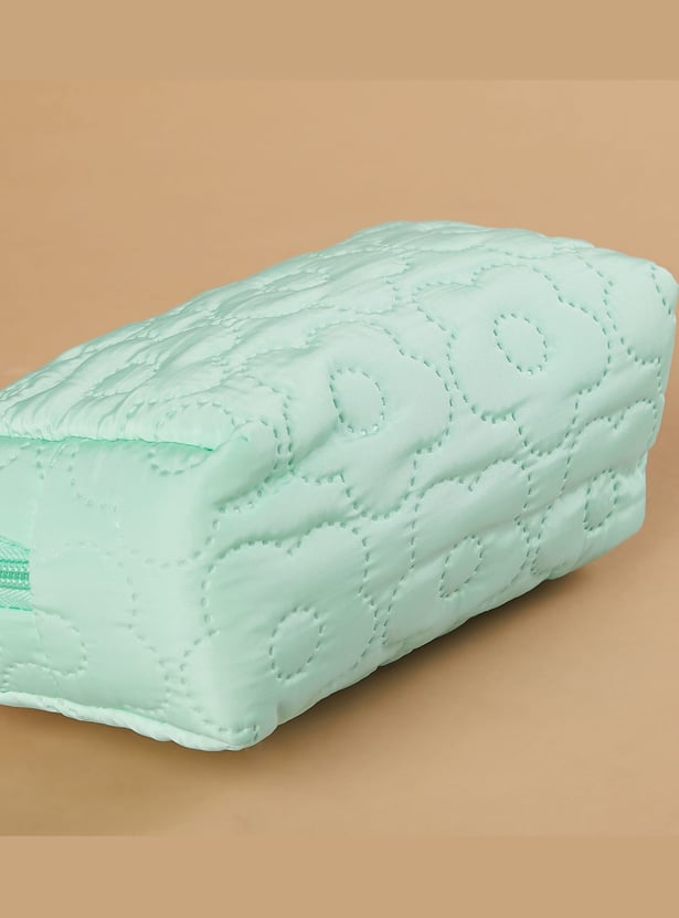 FAME FOREVER Floral Quilted Vanity Pouch