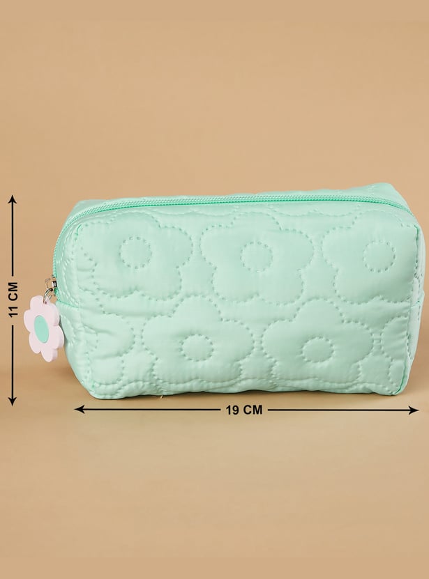 FAME FOREVER Floral Quilted Vanity Pouch