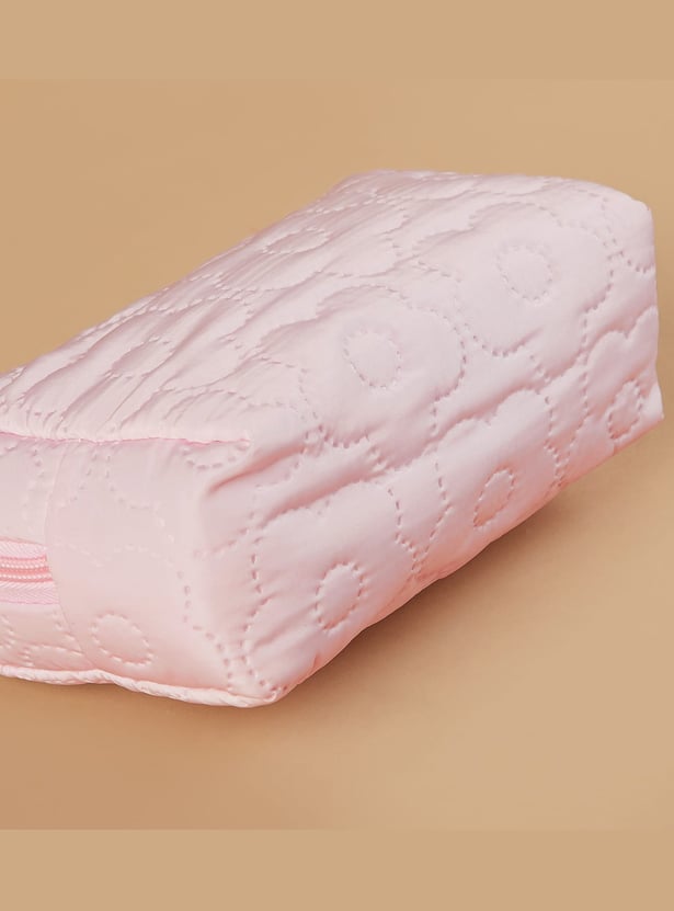 FAME FOREVER Floral Quilted Vanity Pouch