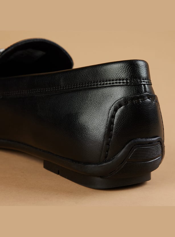 CODE Metal Accent Loafers