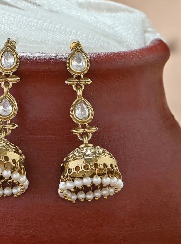 FIDA Embellished Jhumkas