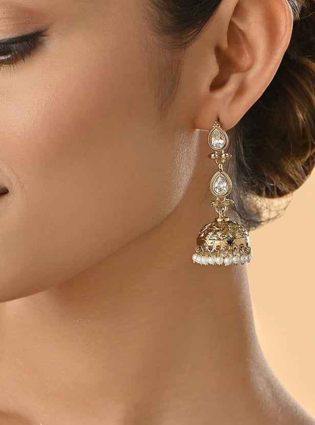 FIDA Embellished Jhumkas