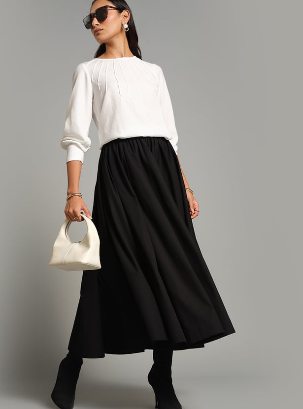 AND Pintuck Bishop Sleeve Top