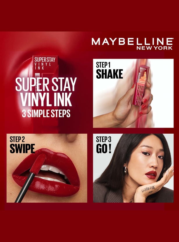 MAYBELLINE NEW YORK Superstay Vinyl Ink Sauce Limited Edition Collection - Barbeque, 4.2g