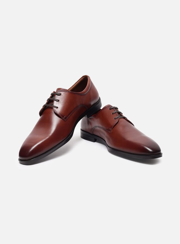 LOUIS PHILIPPE Leather Derby Shoes