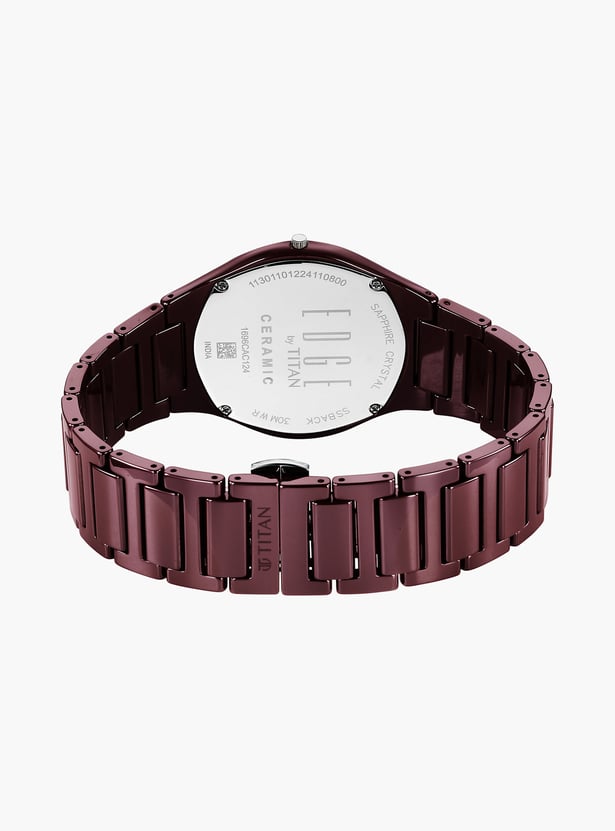 TITAN Edge Wine Ceramic Analog Watch - 1696QC19