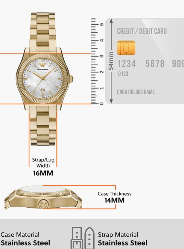EMPORIO ARMANI Mother of Pearl Analog Watch - AR11657I