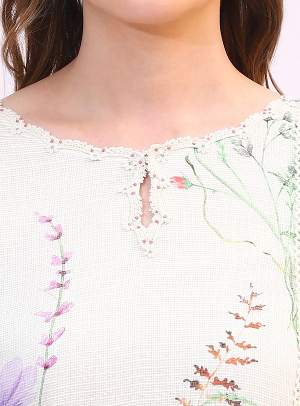 W Floral Print Straight Kurta Set