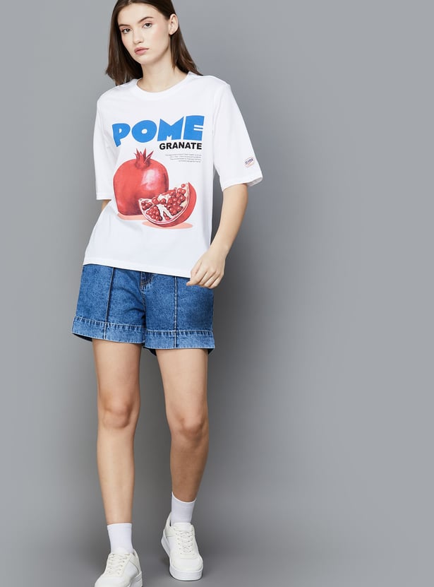KRAUS Pintuck Denim Shorts
